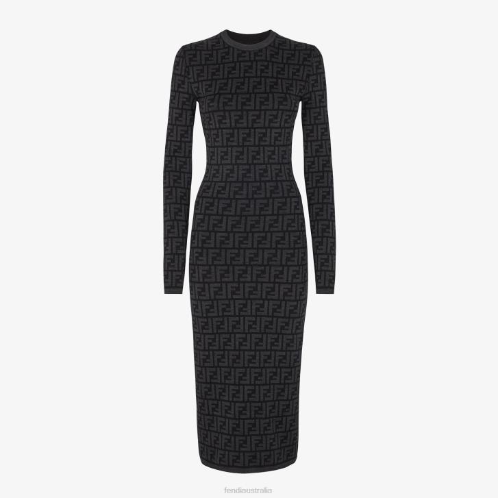 Women Apparel Fendi HP0B1142 Jersey Dress Black