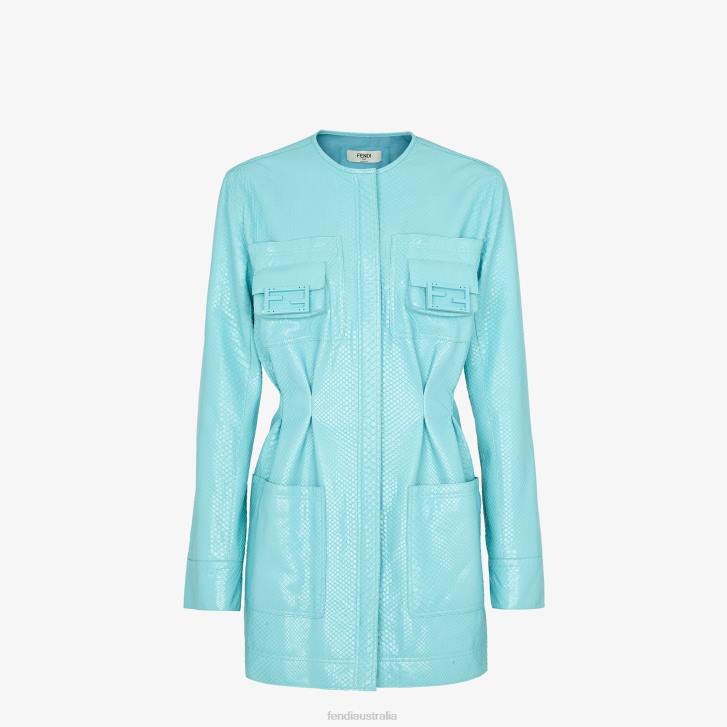 Women Apparel Fendi HP0B1189 Python Dress Light blue