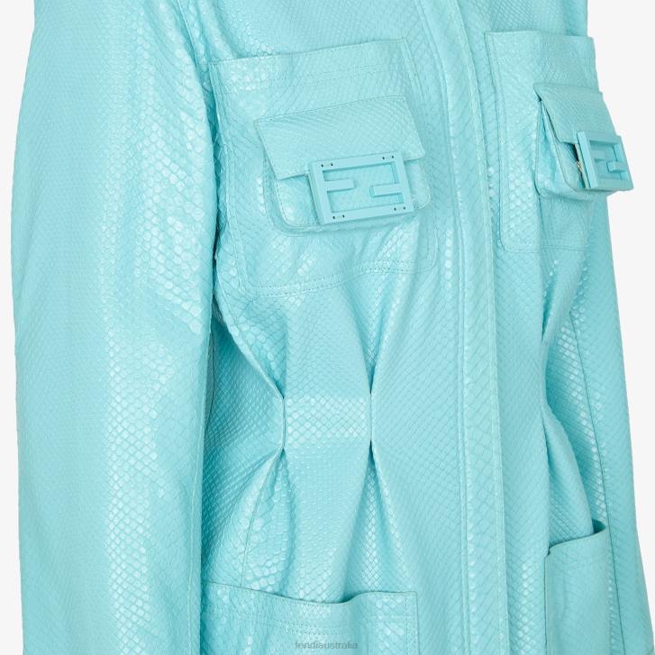 Women Apparel Fendi HP0B1189 Python Dress Light blue