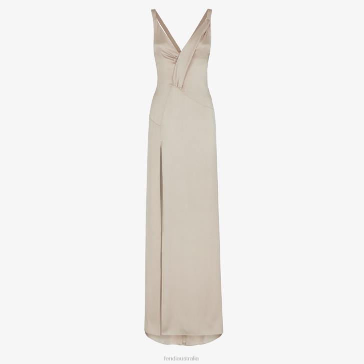 Women Apparel Fendi HP0B1194 Dress In Dove Satin Beige