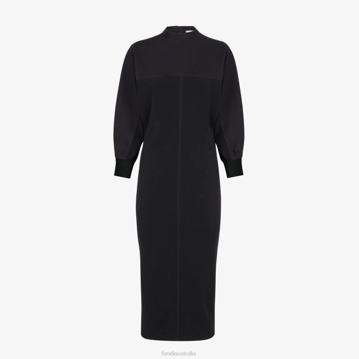 Women Apparel Fendi HP0B1212 Jersey Dress Black