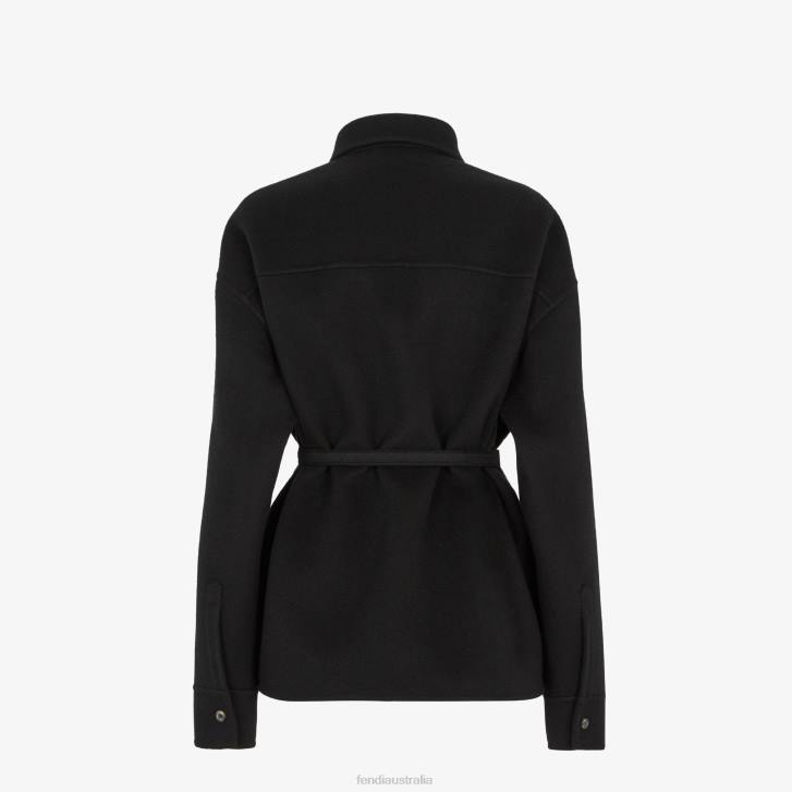 Women Apparel Fendi HP0B1001 Cashmere Go-To Jacket Black