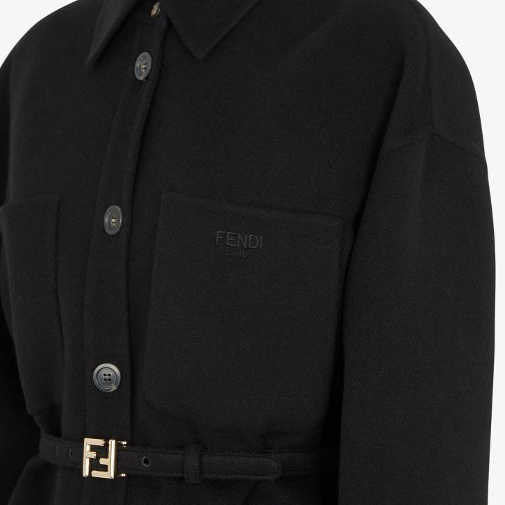 Women Apparel Fendi HP0B1001 Cashmere Go-To Jacket Black