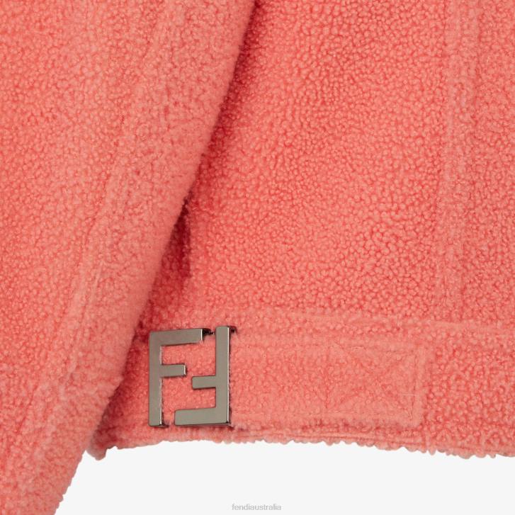 Women Apparel Fendi HP0B1088 Shearling Jacket Pink