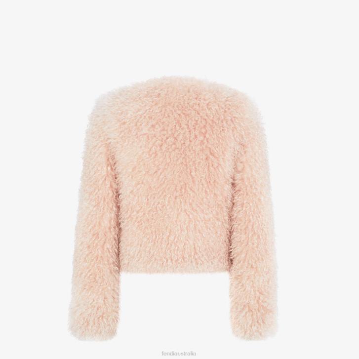 Women Apparel Fendi HP0B1227 Pale Mohair Jacket Pink