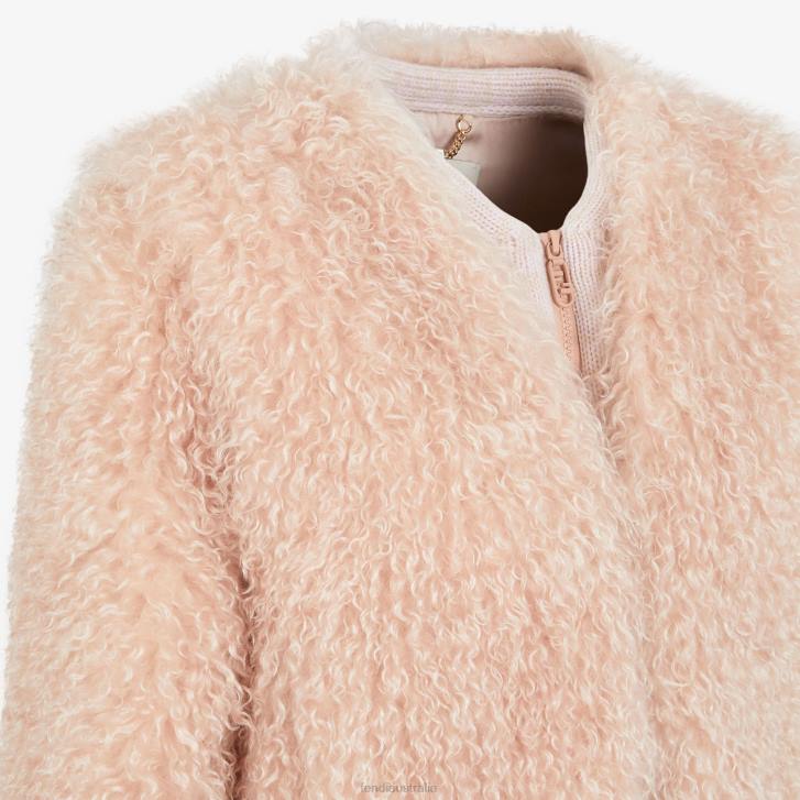 Women Apparel Fendi HP0B1227 Pale Mohair Jacket Pink