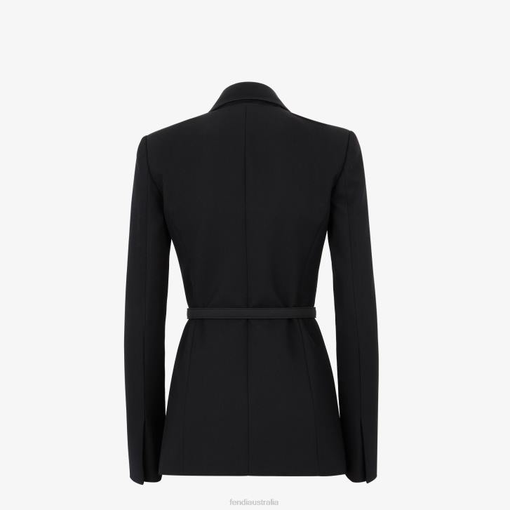 Women Apparel Fendi HP0B1232 Wool Jacket Black