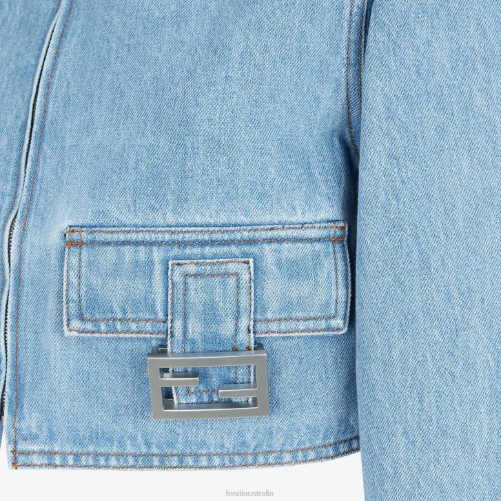 Women Apparel Fendi HP0B938 Denim Jacket Blue