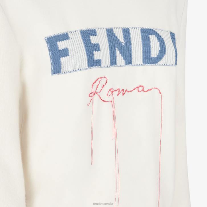 Women Apparel Fendi HP0B1029 Cashmere Jumper White