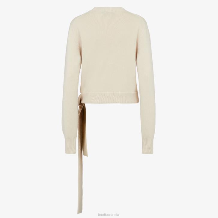 Women Apparel Fendi HP0B1078 Cashmere And Wool Sweater Beige