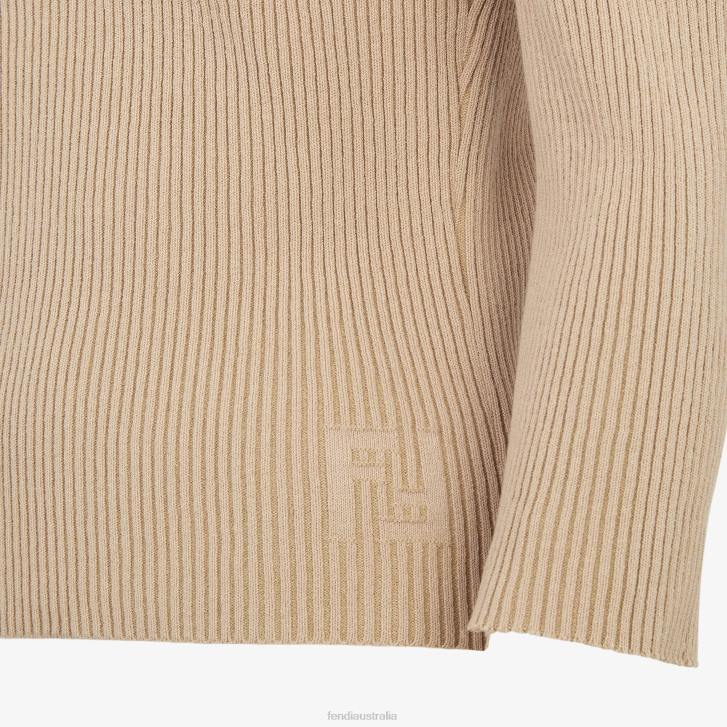 Women Apparel Fendi HP0B1115 Cotton Sweater Beige