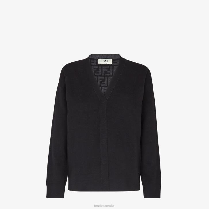 Women Apparel Fendi HP0B1180 Knit Cardigan Black