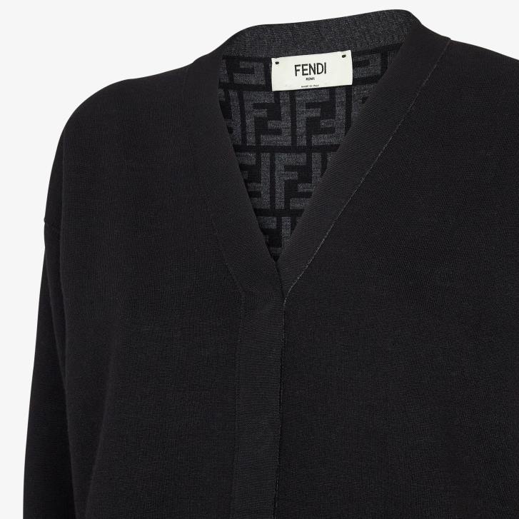 Women Apparel Fendi HP0B1180 Knit Cardigan Black