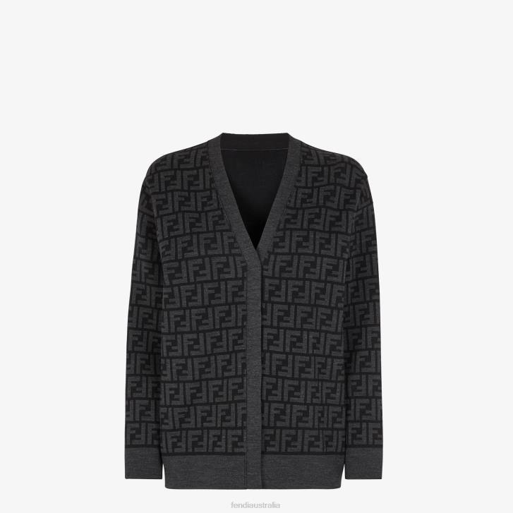 Women Apparel Fendi HP0B1180 Knit Cardigan Black