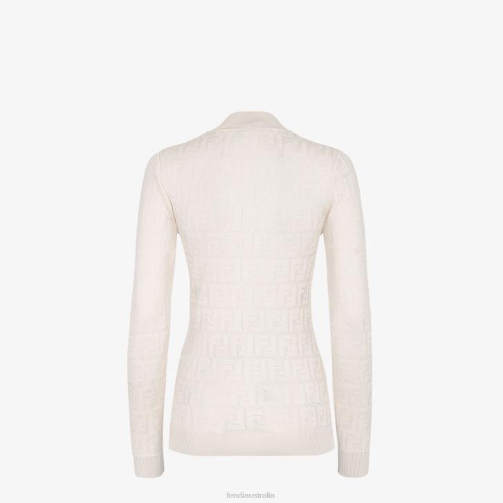 Women Apparel Fendi HP0B958 Fabric Sweater White