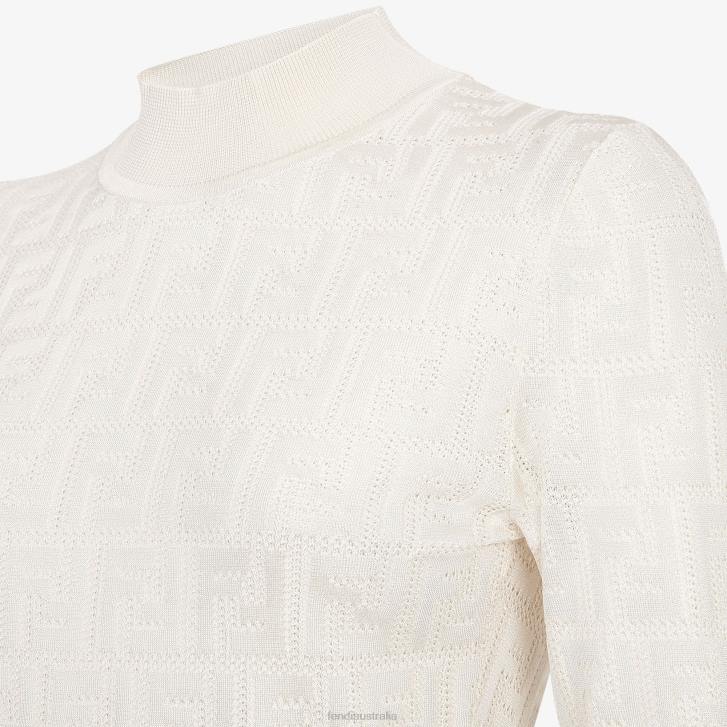 Women Apparel Fendi HP0B958 Fabric Sweater White