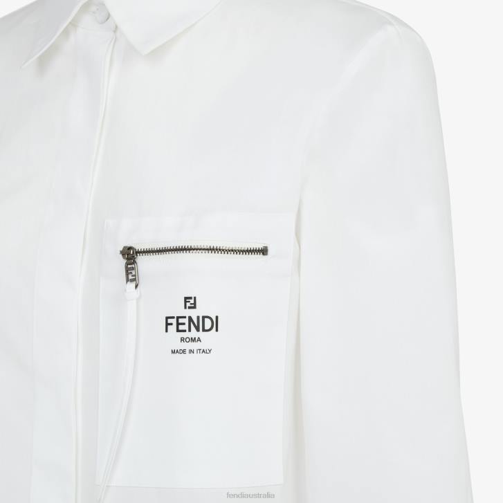 Women Apparel Fendi HP0B1127 Cotton Shirt White