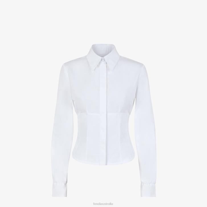 Women Apparel Fendi HP0B1228 Cotton Shirt White