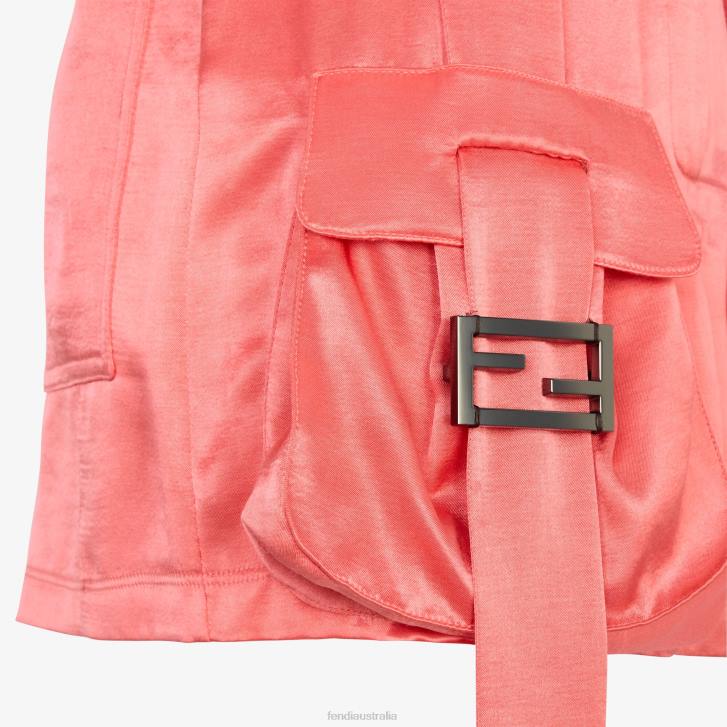 Women Apparel Fendi HP0B1026 Satin Skirt Pink