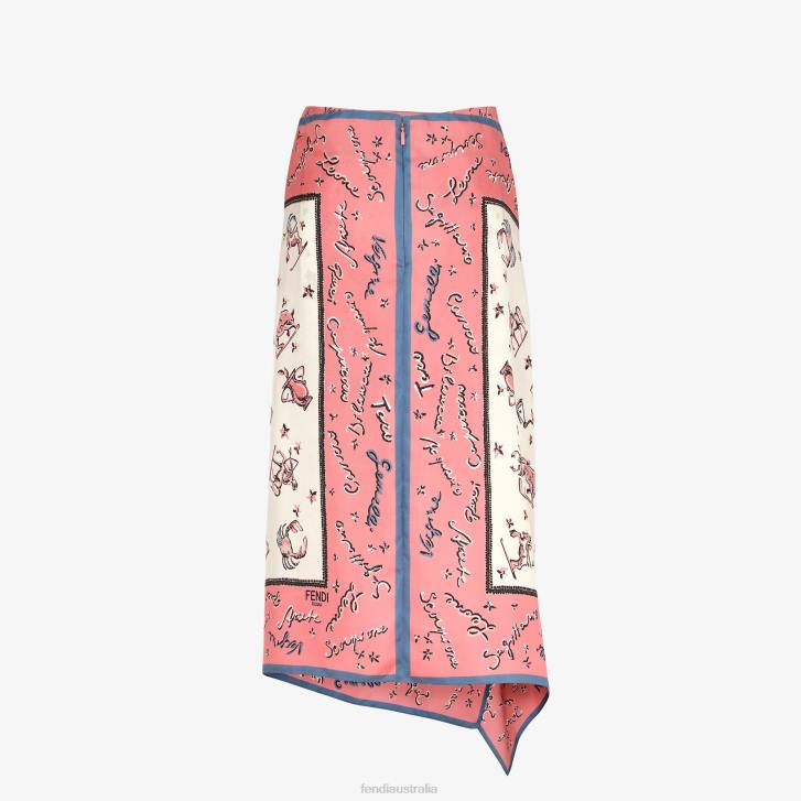 Women Apparel Fendi HP0B1031 Silk Skirt Pink