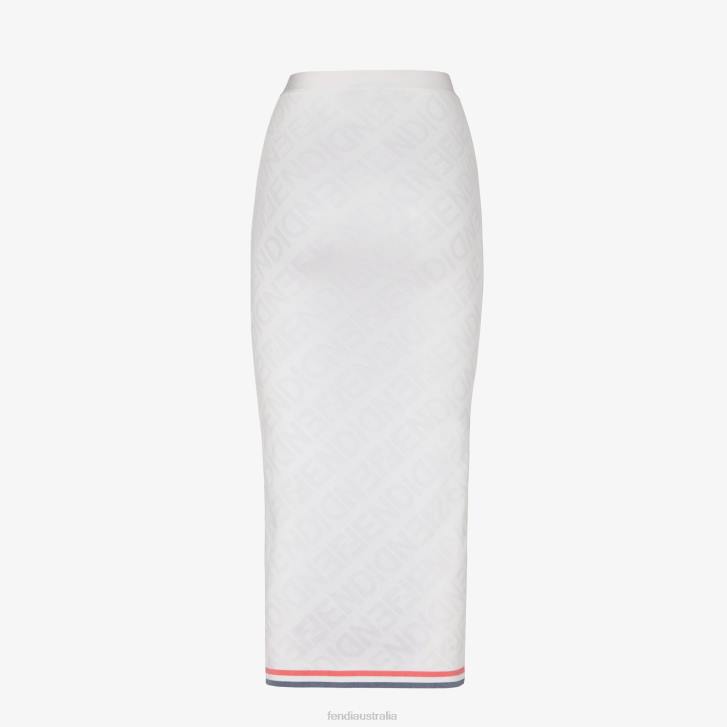 Women Apparel Fendi HP0B1033 Viscose Skirt White