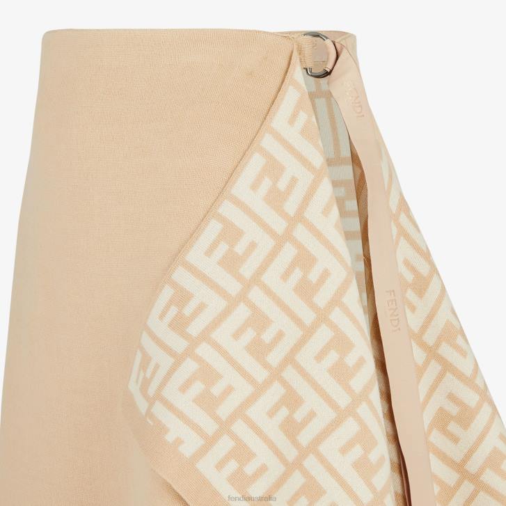 Women Apparel Fendi HP0B1081 Wool Skirt Beige