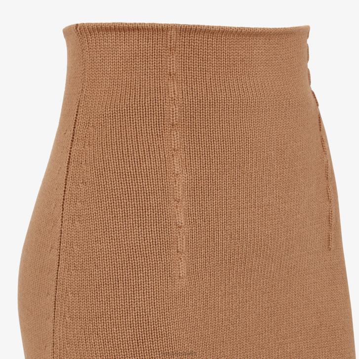 Women Apparel Fendi HP0B1107 Cashmere Skirt Brown