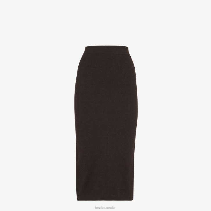 Women Apparel Fendi HP0B1156 Knit Skirt Brown