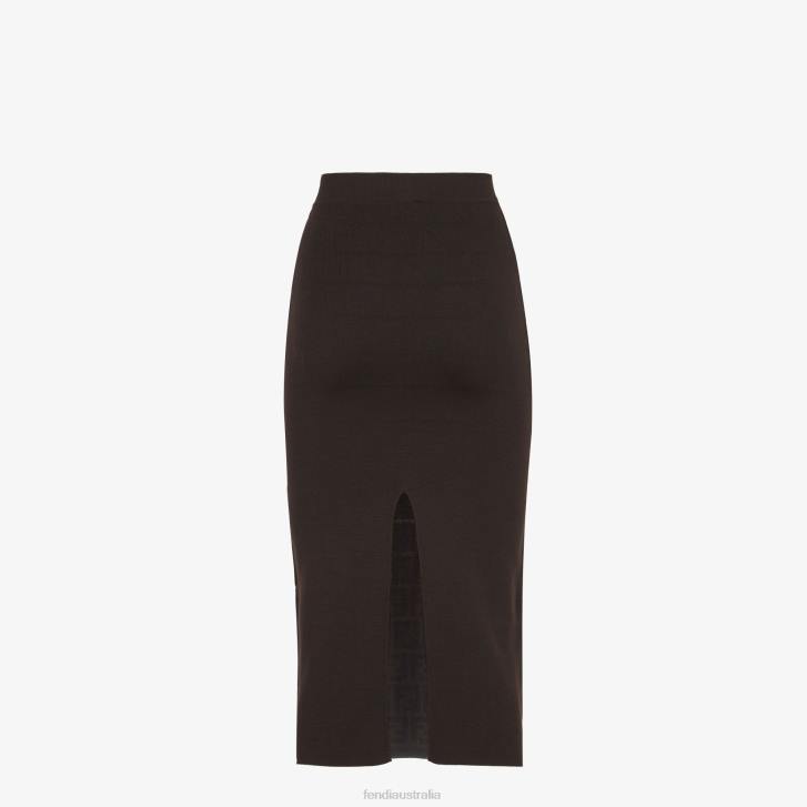 Women Apparel Fendi HP0B1156 Knit Skirt Brown