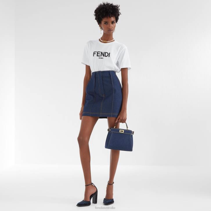 Women Apparel Fendi HP0B1198 Denim Skirt Blue