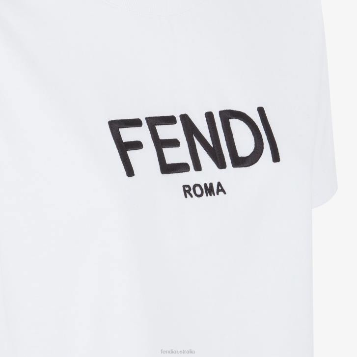 Women Apparel Fendi HP0B1112 Cotton T-Shirt White