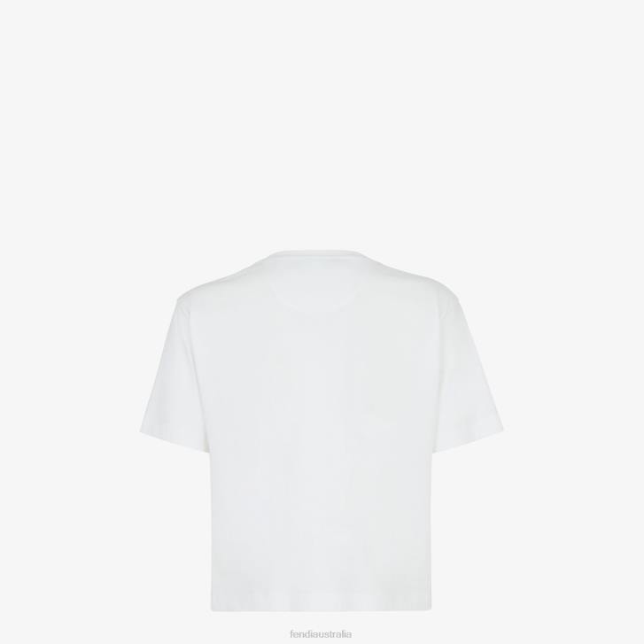 Women Apparel Fendi HP0B1145 Jersey T-Shirt White