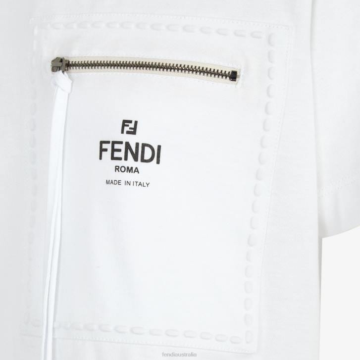 Women Apparel Fendi HP0B1145 Jersey T-Shirt White