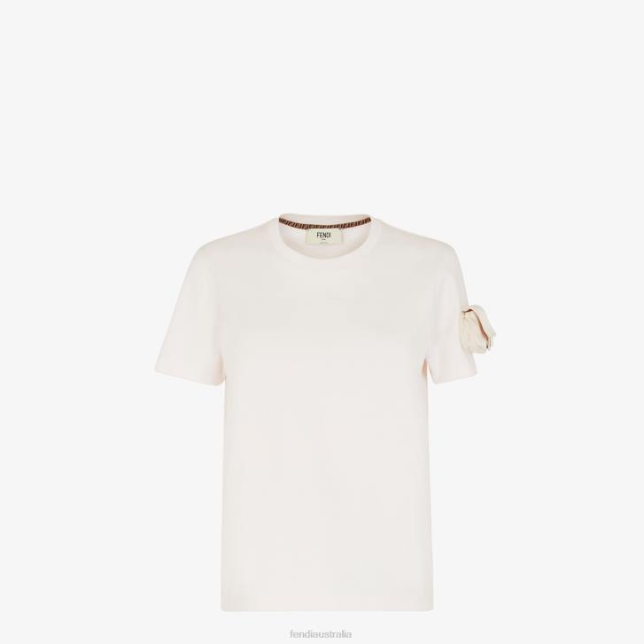 Women Apparel Fendi HP0B1150 Jersey T-Shirt White