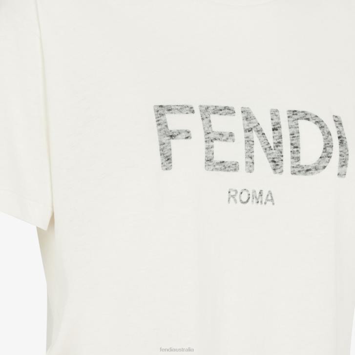 Women Apparel Fendi HP0B950 Jersey T-Shirt White