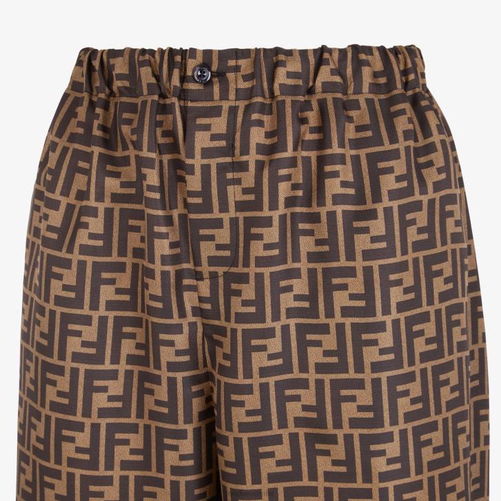 Women Apparel Fendi HP0B1077 Pants In Twill Brown