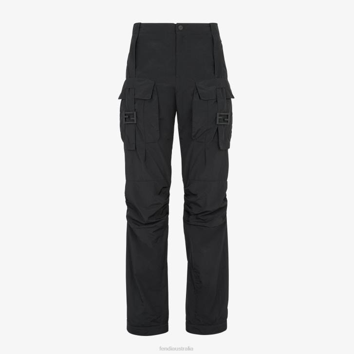 Women Apparel Fendi HP0B1096 Nylon Pants Black