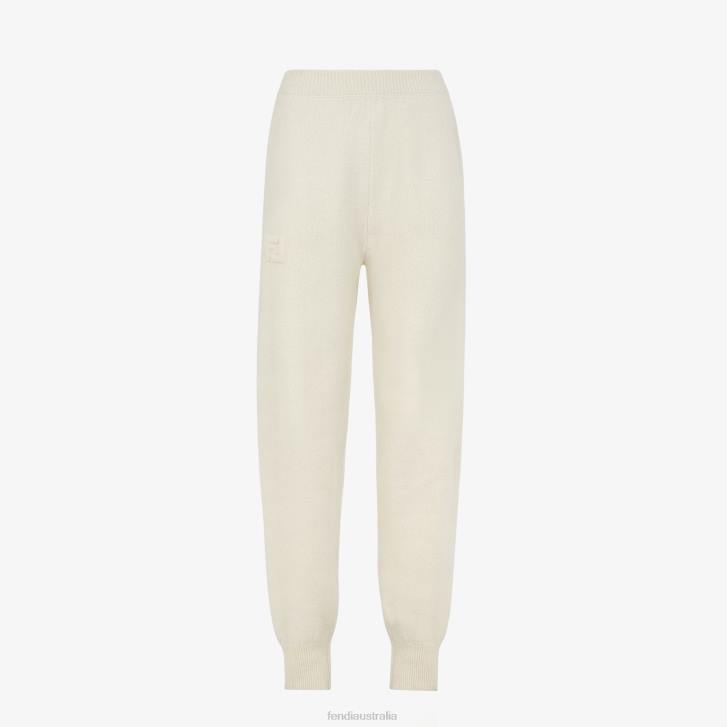 Women Apparel Fendi HP0B1188 Cashmere Pants White