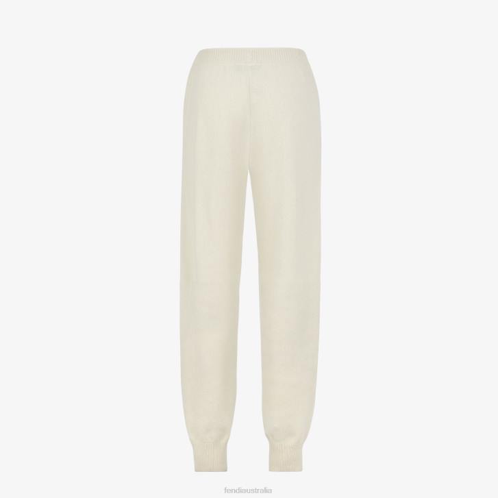 Women Apparel Fendi HP0B1188 Cashmere Pants White