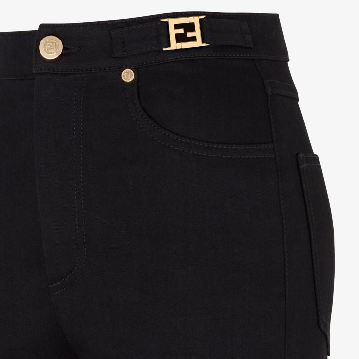 Women Apparel Fendi HP0B1231 Denim Pants Black